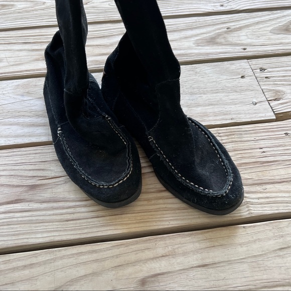 Sperry Longpoint moccasin boots 8 black suede top-sider mocs - Picture 7 of 12